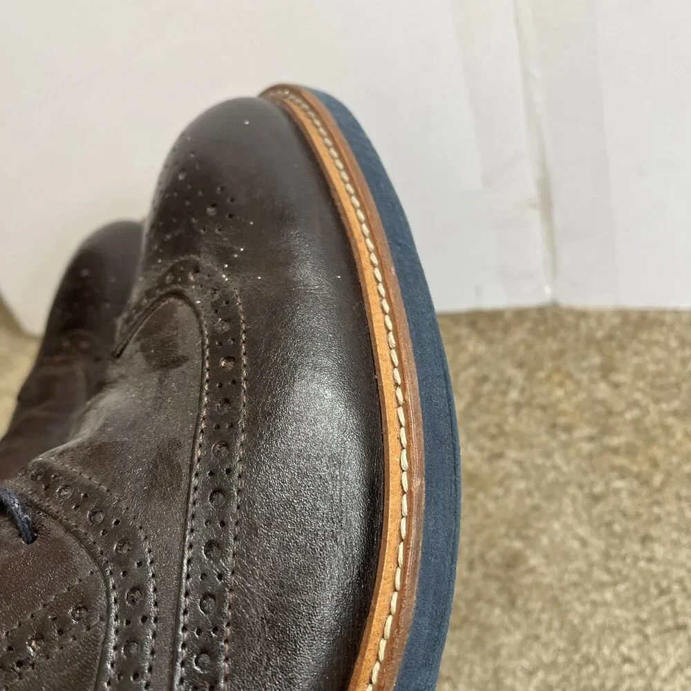 To Boot New York Adam Derrick Wingtip Brogue Shoes Sz 12 Brown Leather Business